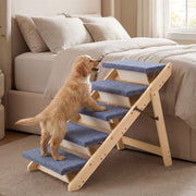 The Paw Step Fold - Premium Foldable Solid Wood Dog Stairs