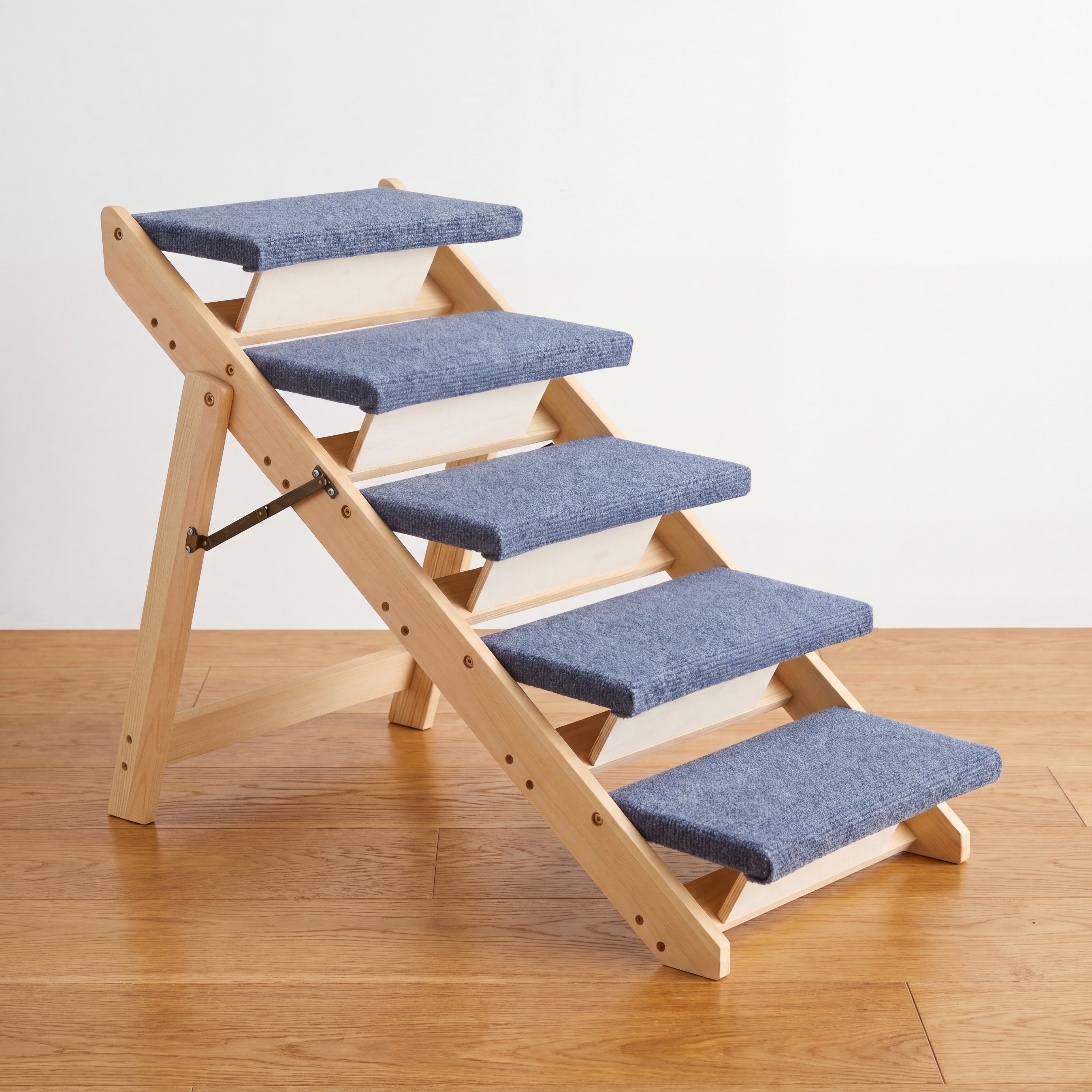 The Paw Step Fold - Premium Foldable Solid Wood Dog Stairs