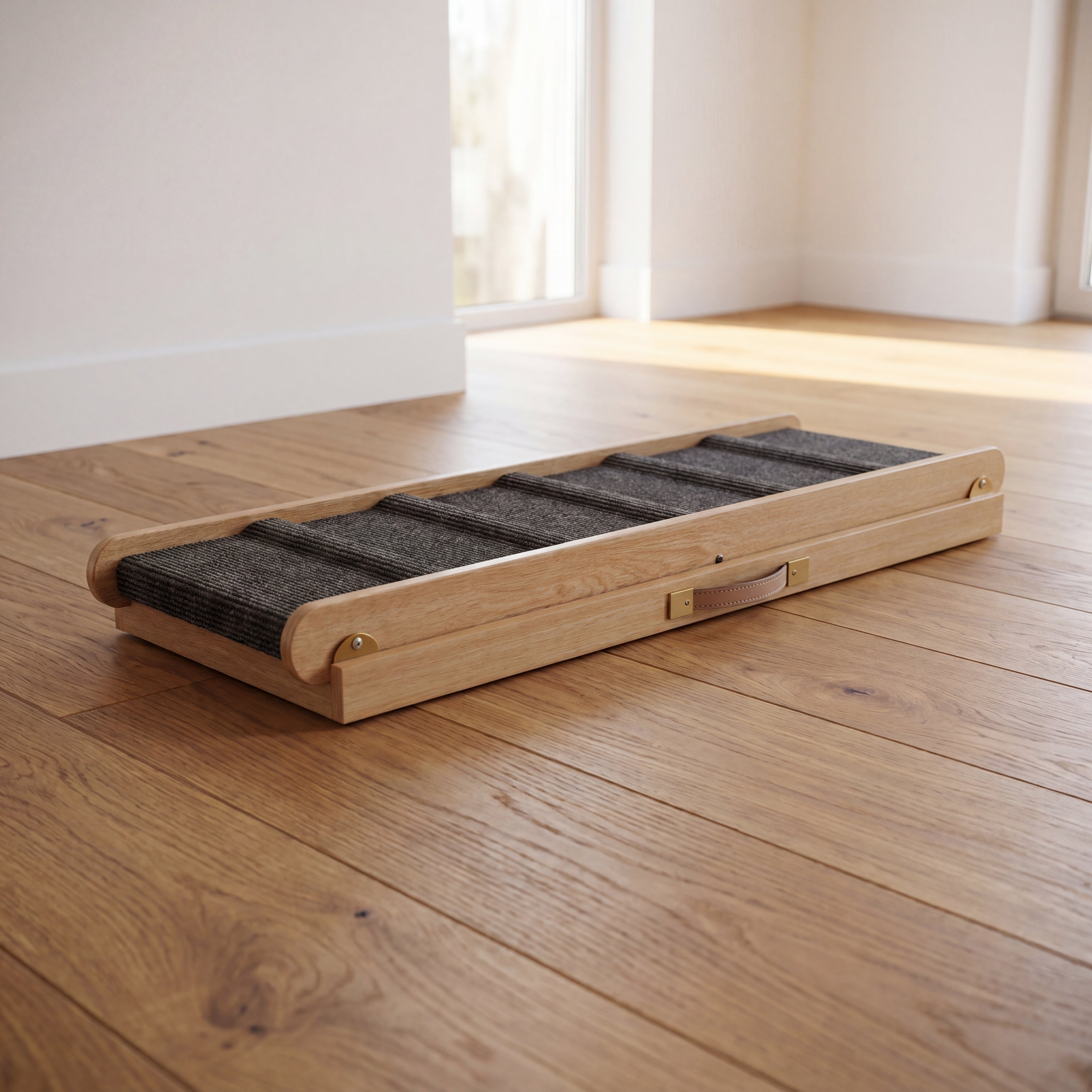 The Paw Step Classic - Premium Adjustable Solid Wood Dog Ramp
