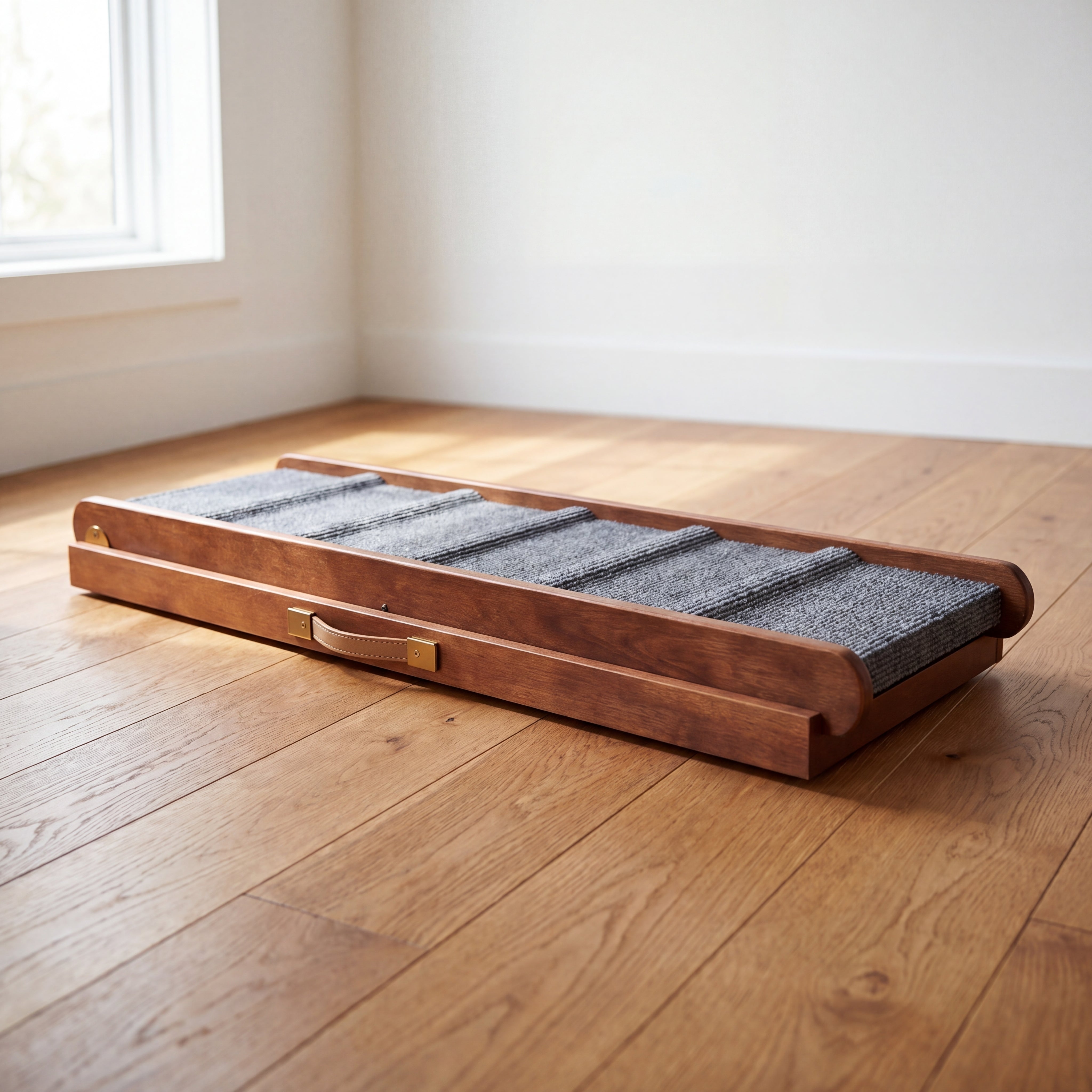 The Paw Step Classic - Premium Adjustable Solid Wood Dog Ramp