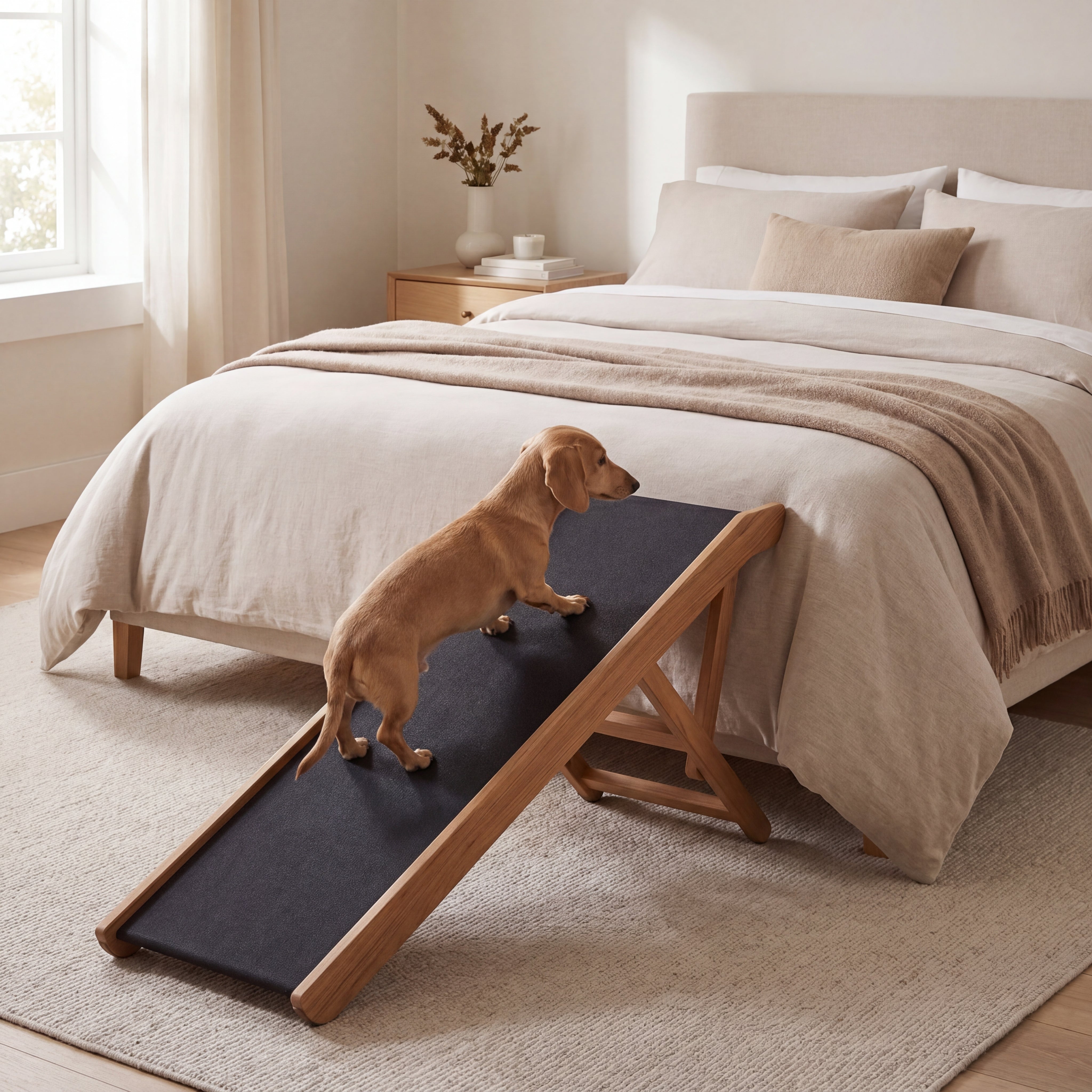 The Paw Step Pro - Adjustable Solid Wood Dog Ramp