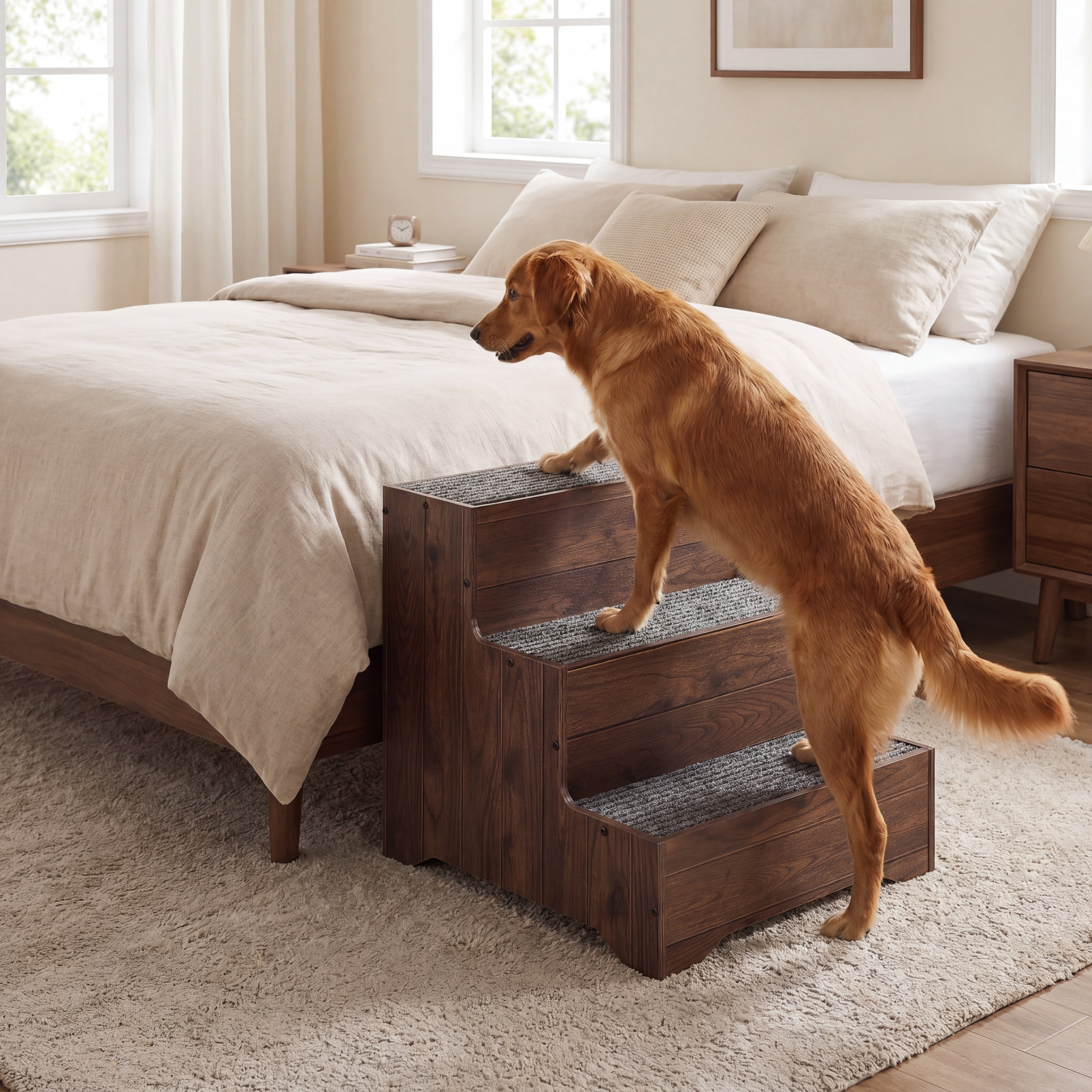 The Paw Step Rise - Furniture Grade Wooden Dog Stairs