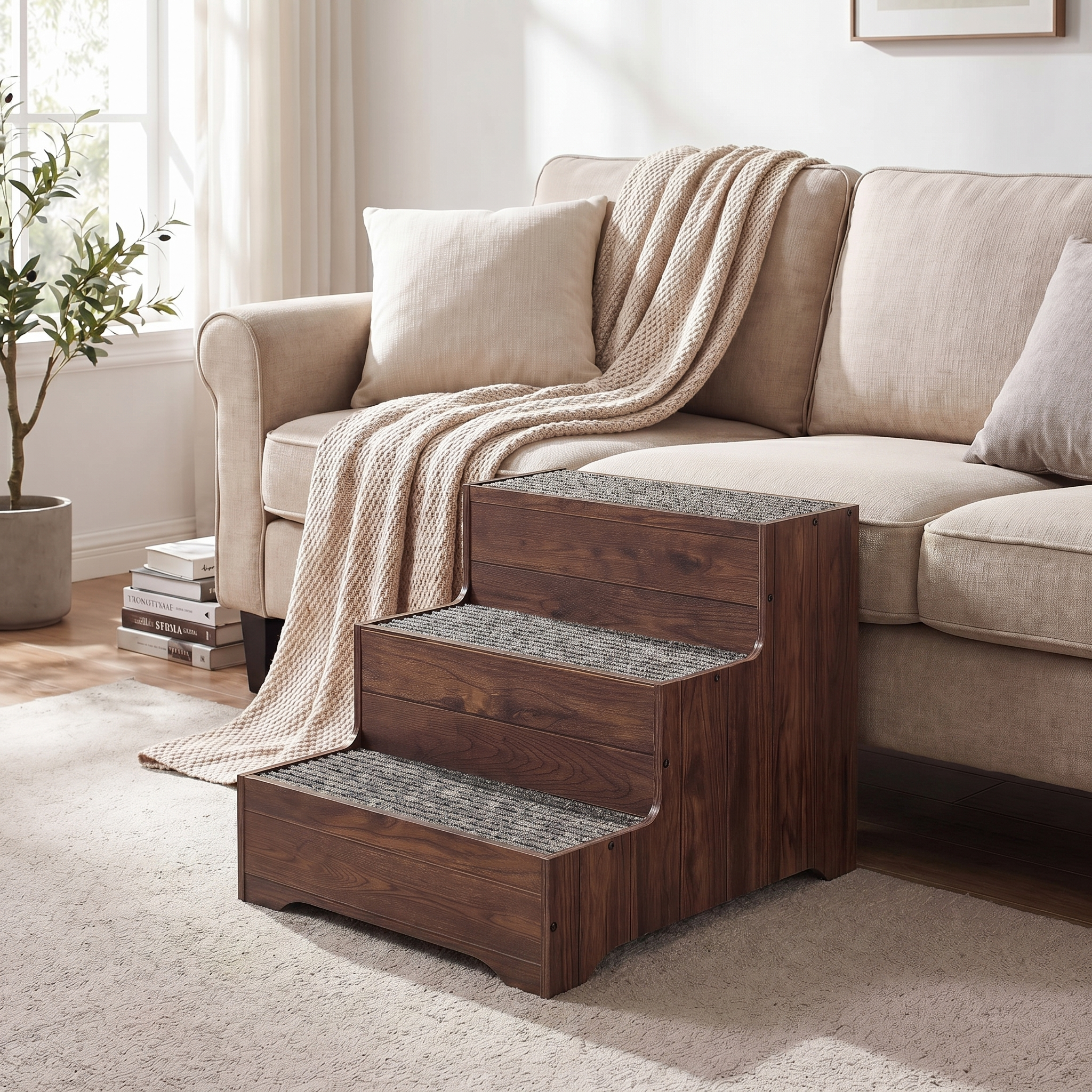 The Paw Step Rise - Furniture Grade Wooden Dog Stairs